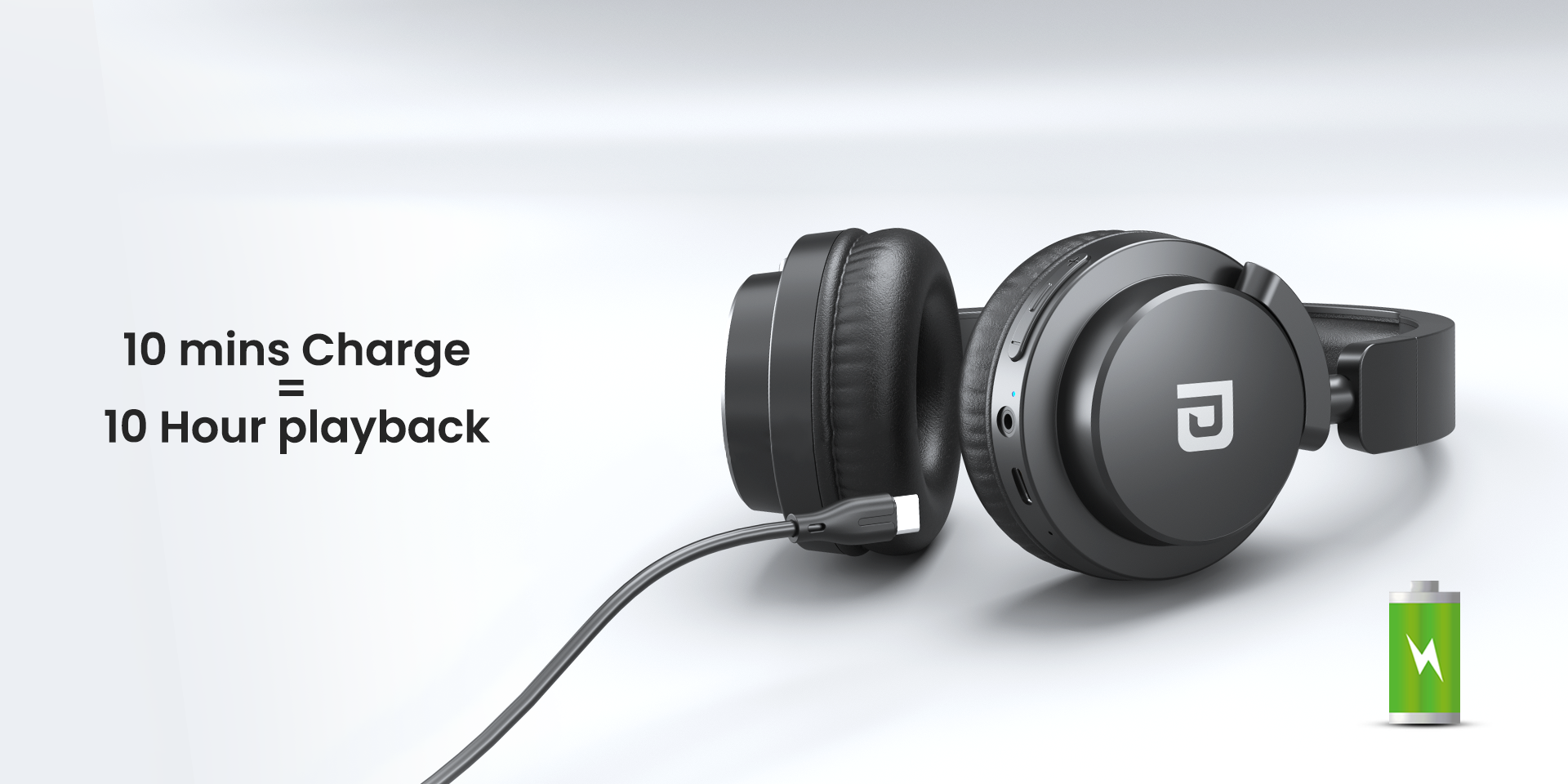 Muffs M2 connected for quick Type-C charging